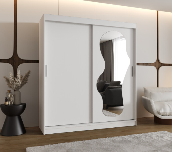 Šatní skříň Abi Ultra Rozměry: 180 cm, Barva korpusu + barva dveří: Bílá + Bílá