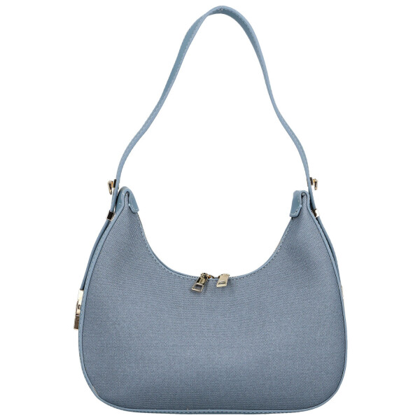 Stylová dámská koženková kabelka na rameno Agatha, džínově modrá