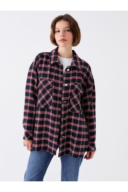 LC Waikiki Women's Patterned Oversize Lumberjack Shirt Jacket