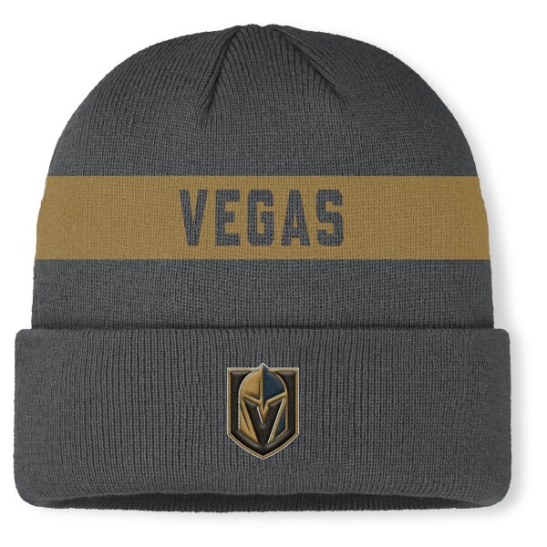 Fanatics Pánská zimní čepice Vegas Golden Knights NHL Authentic Pro A/Cap Cuffed Beanie