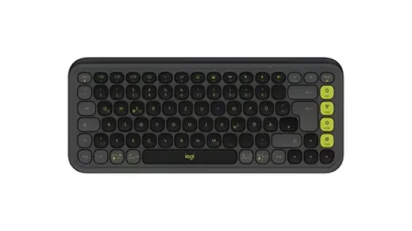 Logitech POP ICON Keys grafitová - DE / Bezdrátová klávesnice / 2,4 GHz / Bluetooth / DE layout (920-013059)