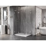 MEXEN/S - Lunar L Duo sprchový kout dveře křídlové 80 x 70, transparent, chrom 834L-080L-070P-01-00