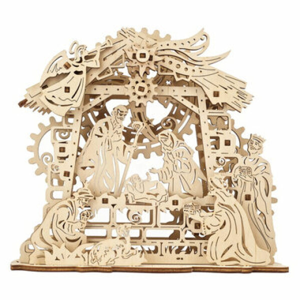 Ugears 3D dřevěné mechanické puzzle Betlém