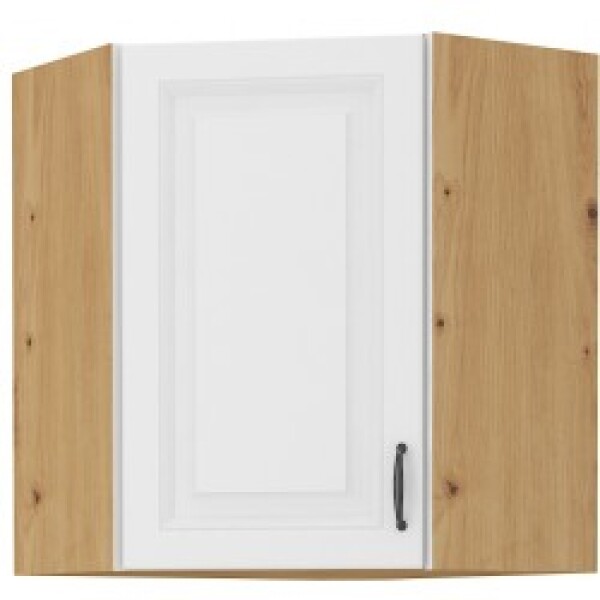 Horní rohová skříňka Stilo 60x60 GN-72 1F (45°) Barva korpusu: Dub artisan, Barva dvířek: Bílá