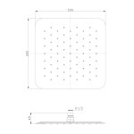 SAPHO - SLIM hlavová sprcha, 300x300, zlato mat SL101GB