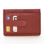 Kožené pouzdro na doklady Nina červená