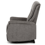 Polohovací křeslo, elektrické zabudované ovládání, šedá, látka, TV-Q8575 GREY2