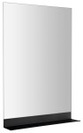 AQUALINE - Zrcadlo s policí 60x85cm, CU free, černá mat 22493S