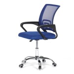 Dětská židle, výškově nastavitelná, modrá síťovina, KA-L103 BLUE