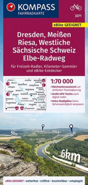 Dresden, Meißen, Westliche Sächsische Schweiz 1:70 000 / cykloturistická mapa KOMPASS 3371