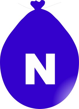 Balónek písmeno N modré balonky.cz Balónek písmeno N modré balonky.cz