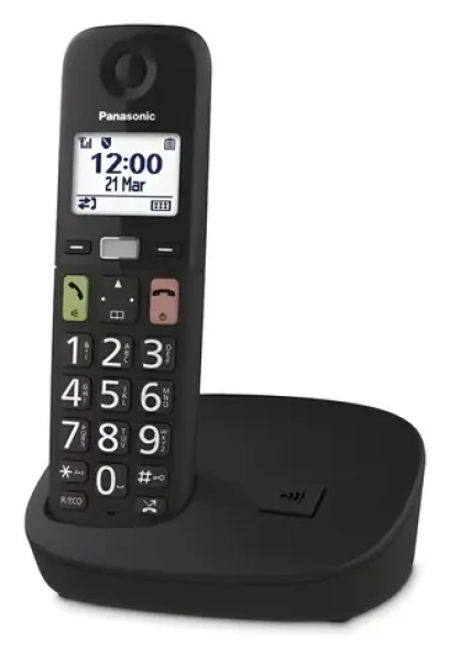 Panasonic KX-TGU110FXB černá / Bezdrátový telefon / DECT / LCD displej 1,8" / výdrž 250 h
