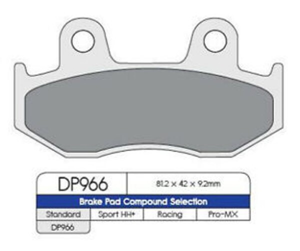 DP Brakes Brzdové destičky na Yamaha YFZ450 2004-2013 Brzdové desky: Zadní