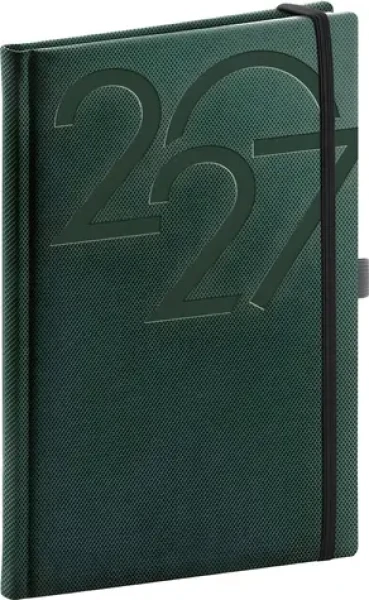 NOTIQUE Týdenní diář Ajax 2027 zelený / 15 x 21 cm