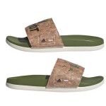 Dětské žabky / nazouváky Adilette Comfort Jr ID8029 Zelená s hnědou - Adidas zeleno-hnědá 32