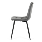 Jídelní židle, šedá, sametová látka, CT-V5081 GREY4