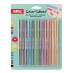 APLI náhradní tuhy pro stiskací pastelky - Color Click, 2 × 12 ks, blistr, mix barev