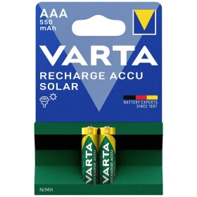 Varta RECH.AC.Solar AAA550mAh BLI2 akumulátor AAA Ni-MH 550 mAh 1.2 V 2 ks