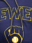New Era Pánská mikina Milwaukee Brewers MLB Felt Logo Throwback Hoodie Velikost: L