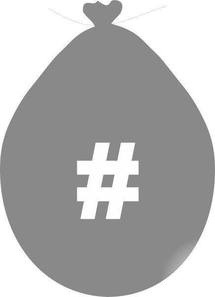 Balónek znak # stříbrný balonky.cz Balónek znak # stříbrný balonky.cz