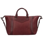 Módní dámská koženková kabelka do ruky Marilla, vínová