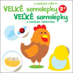 Velké samolepky s domácími zvířaty Kuře / Veľké samolepky s domácimi zvieratami Kura