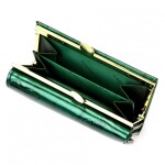 Luxusní dámská kožená peněženka s motýlky Gregorio Sihle, zelená