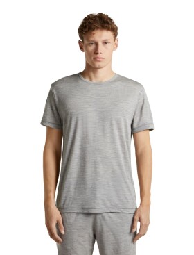 Pánské merino triko krátký rukáv ICEBREAKER Mens Merino 150 Lodge SS Tee, Metro Heather velikost: M