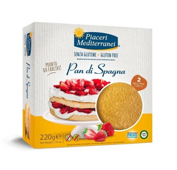 Dortisimo Bezlepkové piškotové dortové korpusy Piaceri Mediterranei 2 ks (220 g)