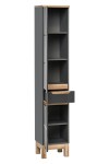 COMAD - Vysoká skříňka 2 dvířka 1 zásuvka BALI GRAPHITE 5907611647561
