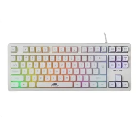 Baracuda KRILL Herní membránová klávesnice / US layout / 1.5m / RGB / USB / Antighosting 19 kláves / bílá (KRILL-W)