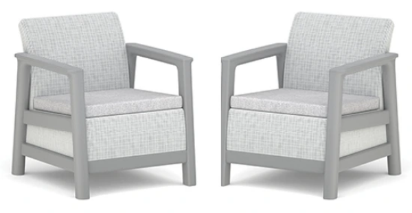KETER SCANDI LINEA DUO SET - Ash grey/Storm grey