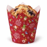 Dortisimo Košíčky na muffiny Tulip červené s vánočními zvířátky (12 ks)