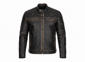 Pánská Kožená Bunda Rocky V2 ExVange Brixton Černá Velikost: 7XL