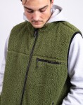 Gramicci Reversible Sherpa Vest OLIVE/DUSTY NAVY L