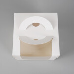 Cake star dortová krabice LILI bílá s okénkem a úchytem 26 x 26 x 17cm