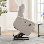 Polohovací křeslo, elektrické zabudované ovládání, béžová, látka, TV-929 CRM2