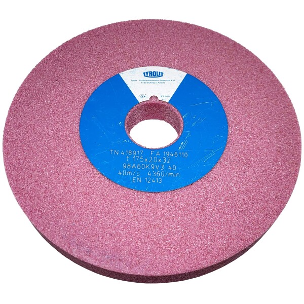 Brusný kotouč na stolní brusku, 175x20mm, otvor 32mm, P60, 98A60K9VC40, Tyrolit