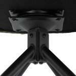 Židle jídelní a konferenční, zelená látka, černé kovové nohy, otočný mechanismus