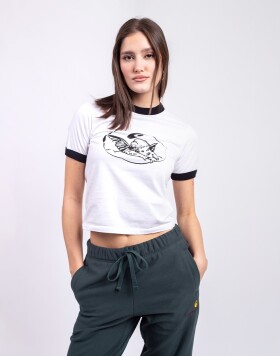 Tričko Carhartt WIP W' S/S Reminiscing Ringer T-Shirt White heavy stone wash