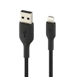 Belkin Lightning kabel USB-A 3 m černá / Nabíjecí a datový kabel / opletený / MFi certifikace (CAA002bt3MBK)