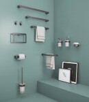 Gedy - PIRENEI držák ručníků, gun metal PI7081