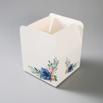 Výslužková krabice se stuhou Blue střední 16,5x16,5x11cm