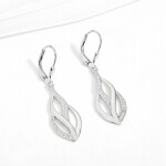 Stříbrné visací náušnice se zirkony Céline - stříbro 925/1000, Stříbrná