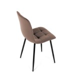 Jídelní židle, hnědá, sametová látka, CT-281 BR4