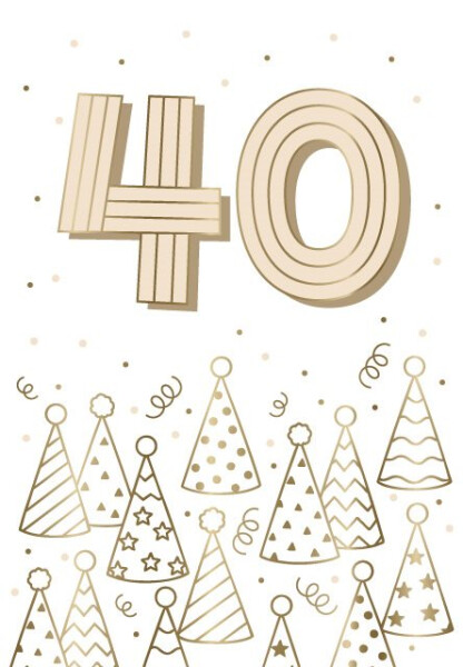 Přání k narozeninám - Zlatá ražba 40 let - Albi