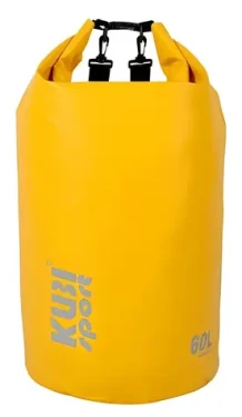 KUBIsport Lodní vak 60 l žlutý / Nepromokavý vak / Objem 60 l (05-BA12K-ZL)