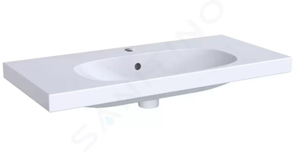 GEBERIT - Acanto Umyvadlo 900x422 mm, otvor pro baterii, s přepadem, bílá 500.633.01.2