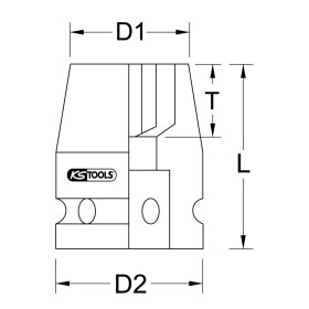 KS Tools 5151328 515.1328 rázový nástrčný klíč 28 mm
