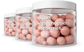Vilgain Maliny v čokoládě – 3× bílá čokoláda 150 g